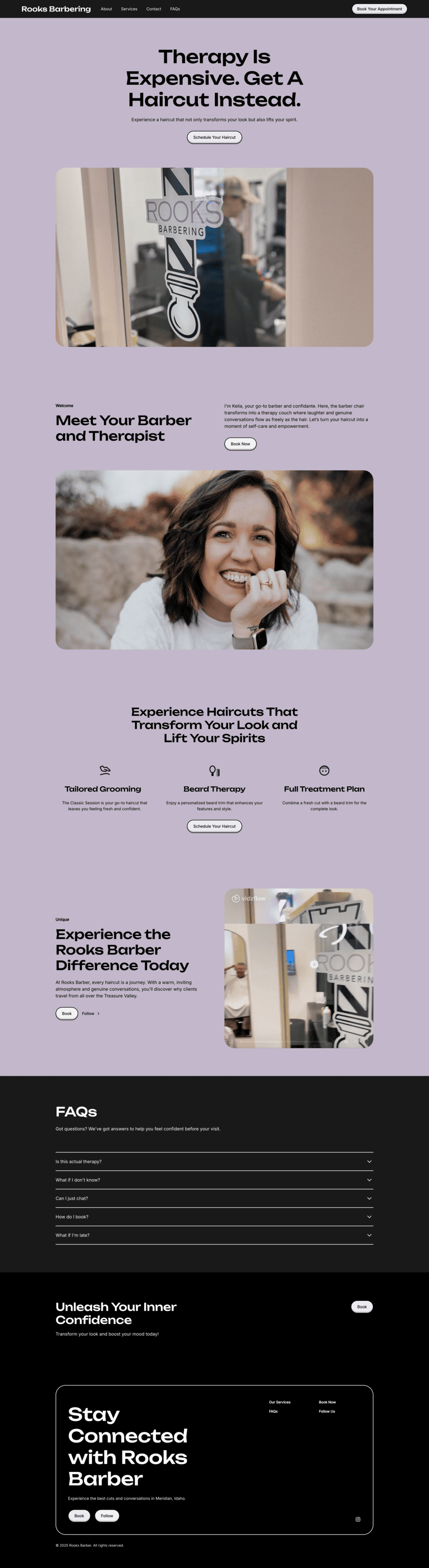 Rooks Barbering Website